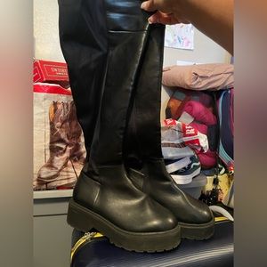 Forever21 knee high lug boot